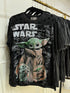 Charcoal Grey Animated Print Oversize T-shirts